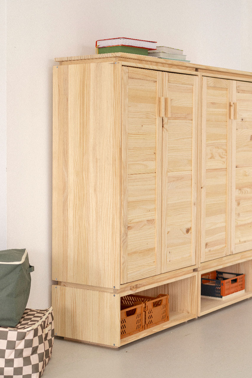 Imagen de ambiente 2 para:Armario zapatero y de almacenaje de madera natural